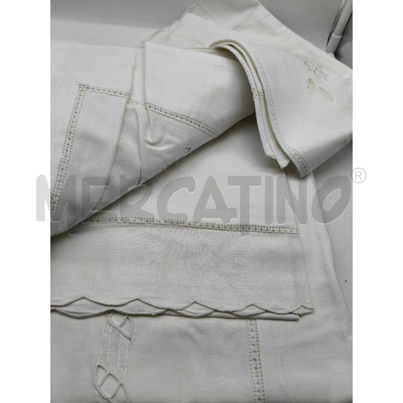 SET LENZUOLA+2 FEDERE MATRIM RICAMI LIBERTY | Mercatino dell'Usato Roma talenti 3