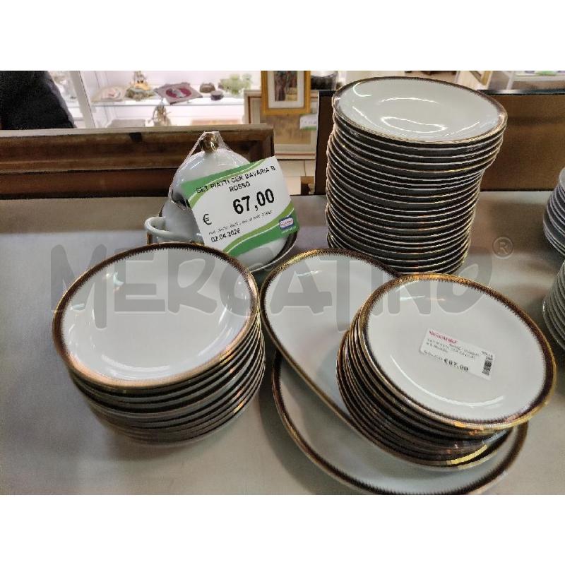 SET PIATTI CER BAVARIA B ROSSO  | Mercatino dell'Usato Roma talenti 3