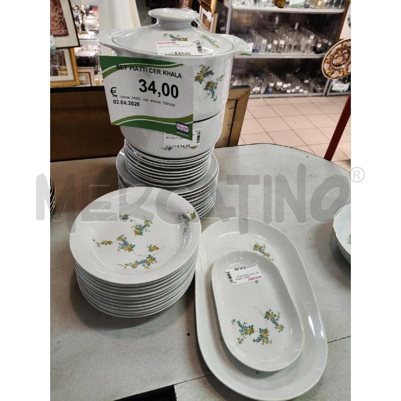 SET PIATTI CER KHALA | Mercatino dell'Usato Roma talenti 1