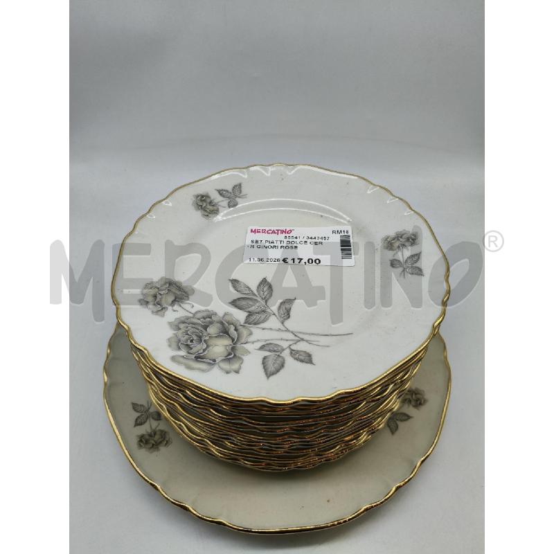 SET PIATTI DOLCE CER R GINORI ROSE  | Mercatino dell'Usato Roma talenti 1