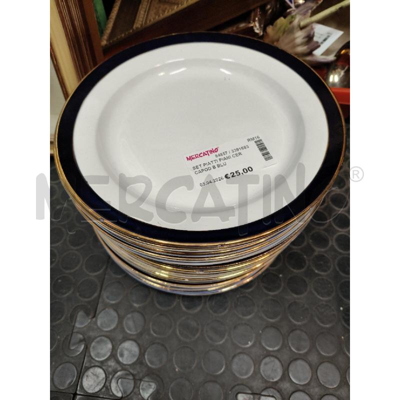 SET PIATTI PIANI CER CAPOD B BLU  | Mercatino dell'Usato Roma talenti 1