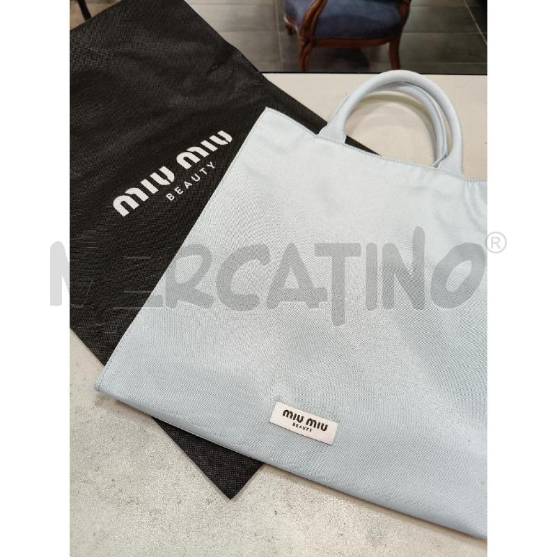 SHOPPER MIU MIU BEAUTY CELESTE  | Mercatino dell'Usato Roma talenti 1