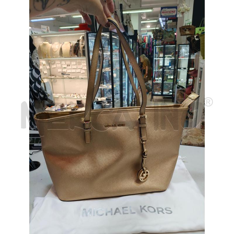 SHOPPER TOTE MICHAEL KORS QUINN ORO  | Mercatino dell'Usato Roma talenti 1