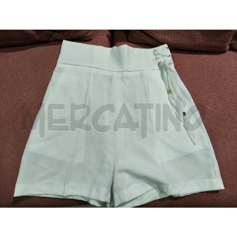 SHORTS D ELISABETTA FRANCHI BIANCO LACCI INCR LAT | Mercatino dell'Usato Roma talenti 1