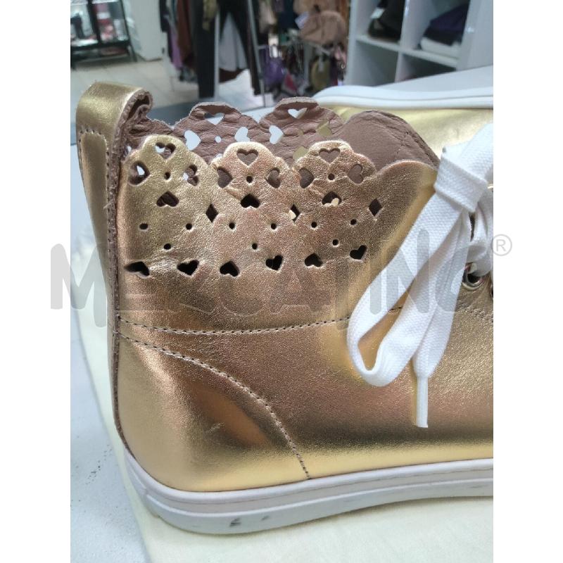 SNEAKERS D ALTA TWIN SET ORO B/TRAF CUORI  | Mercatino dell'Usato Roma talenti 2