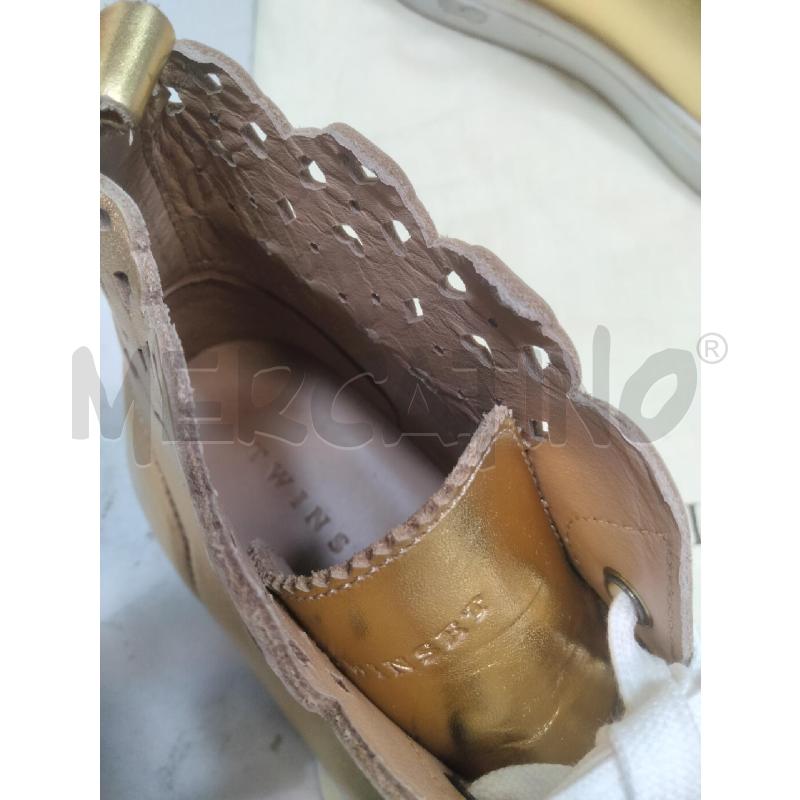 SNEAKERS D ALTA TWIN SET ORO B/TRAF CUORI  | Mercatino dell'Usato Roma talenti 4