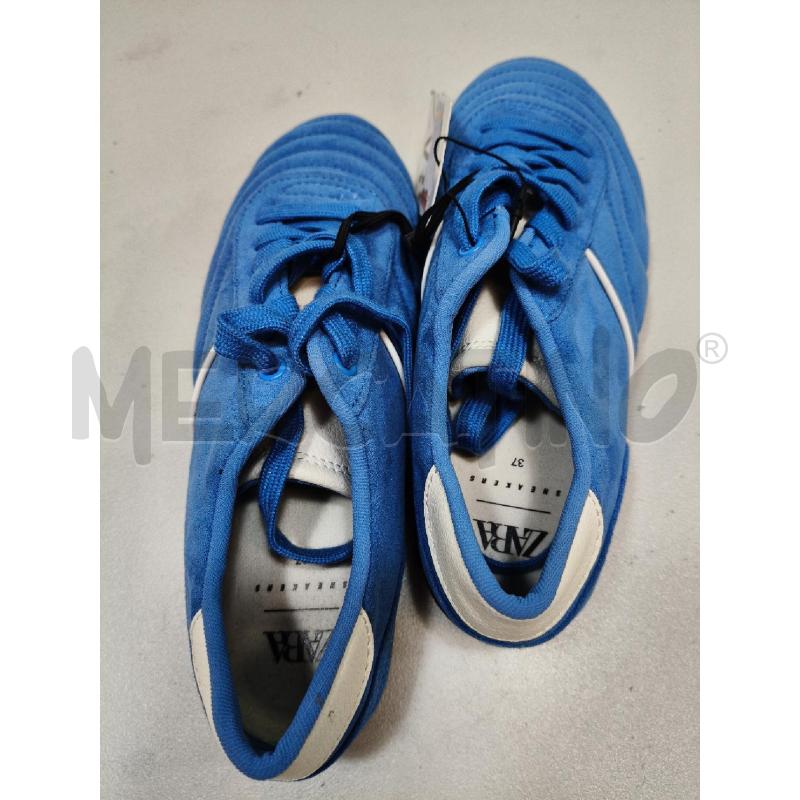 SNEAKERS D ZARA AZZ CAMOSC RIGA BIA DIETRO BIA  | Mercatino dell'Usato Roma talenti 4