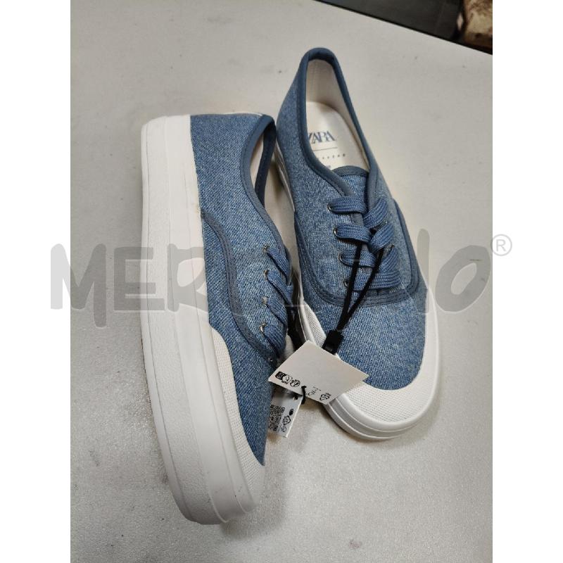 SNEAKERS D ZARA DENIM AZZ PUNTA GOMMA BIA  | Mercatino dell'Usato Roma talenti 1