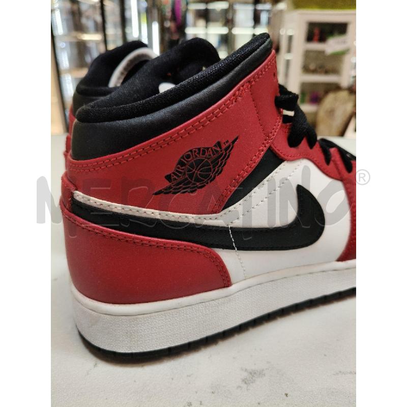 SNEAKERS NIKE JORDAN MID BIA NE ROSSO  | Mercatino dell'Usato Roma talenti 2