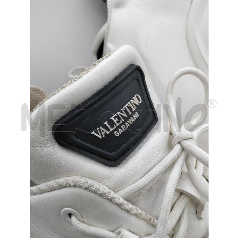 SNEAKERS PLATFORM VALENTINO BIANCO GOMMA ONDULATA  | Mercatino dell'Usato Roma talenti 2