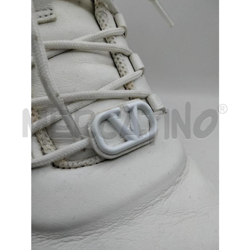 SNEAKERS PLATFORM VALENTINO BIANCO GOMMA ONDULATA  | Mercatino dell'Usato Roma talenti 3
