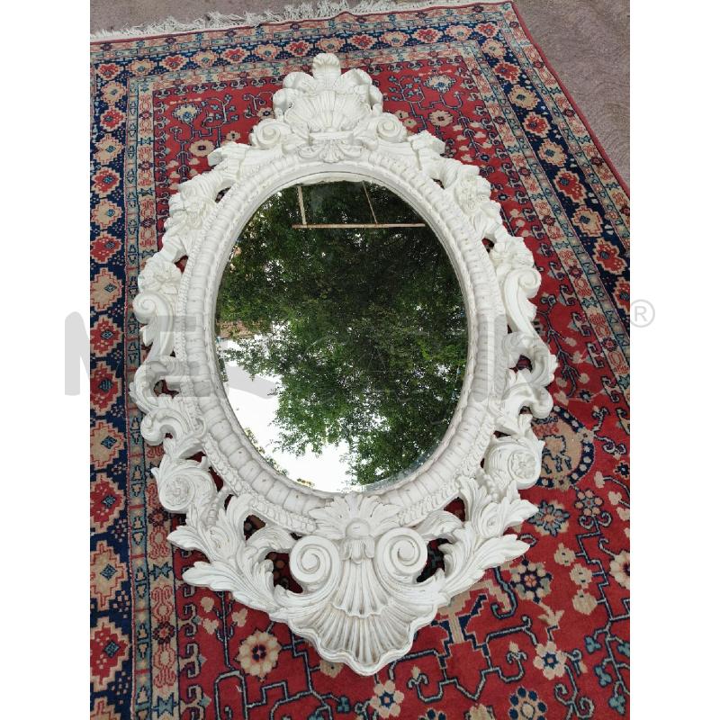 SPECCHIO OVALE C/SHABBY LAVORATA | Mercatino dell'Usato Roma talenti 1
