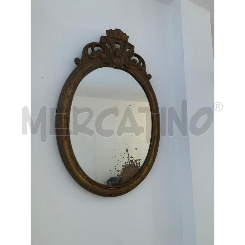 SPECCHIO OVALE LEGNO DOR DA RIV  | Mercatino dell'Usato Roma talenti 1