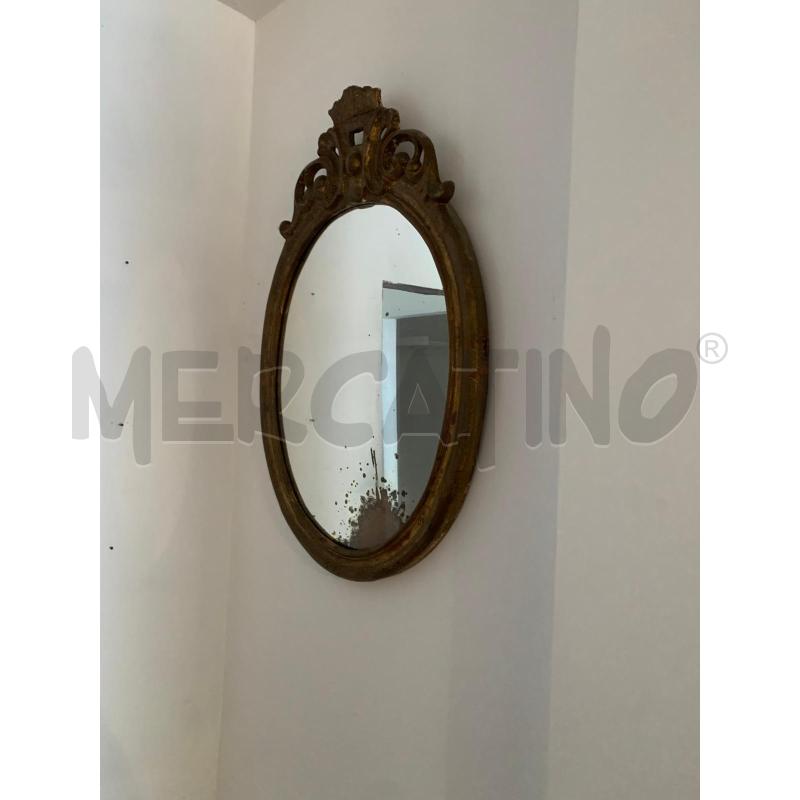 SPECCHIO OVALE LEGNO DOR DA RIV  | Mercatino dell'Usato Roma talenti 2