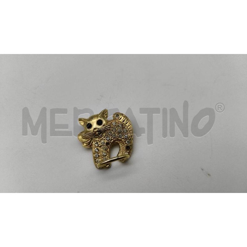 SPILLA ALBERT BIJOUX GATTINO DOR STRASS | Mercatino dell'Usato Roma talenti 1
