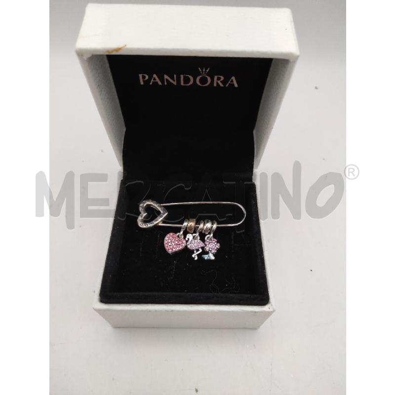 SPILLA BALIA PANDORA CIONSOLI CUORE FENICOTTERI FIORE STRASS ROSA | Mercatino dell'Usato Roma talenti 1