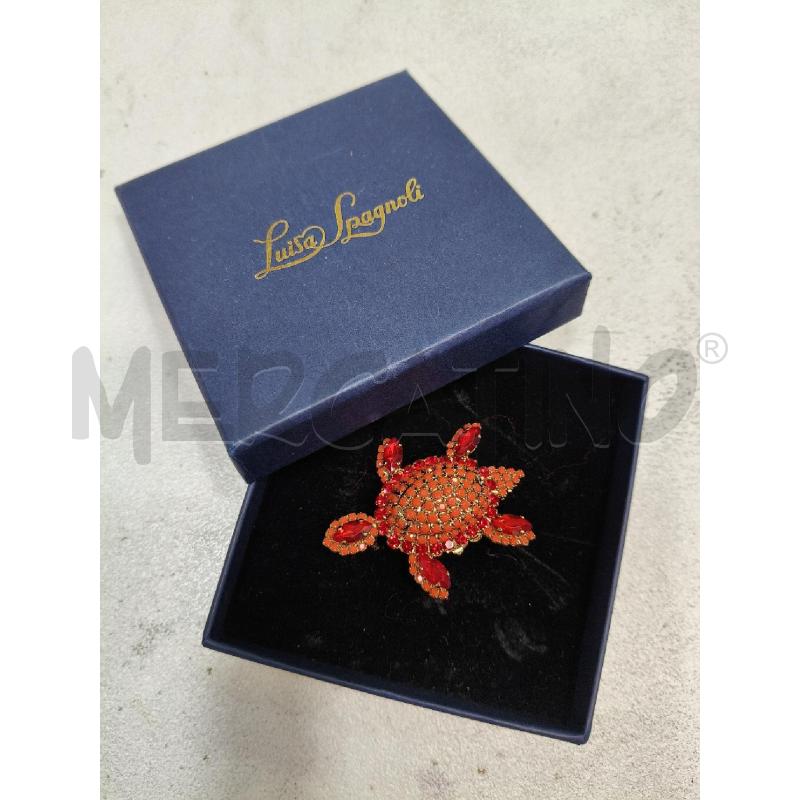 SPILLA LUISA SPAGNOLI TARTARUGA STRASS ROSSO  | Mercatino dell'Usato Roma talenti 1