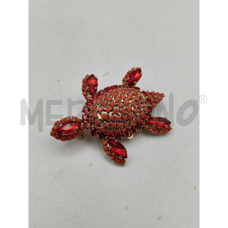 SPILLA LUISA SPAGNOLI TARTARUGA STRASS ROSSO  | Mercatino dell'Usato Roma talenti 2