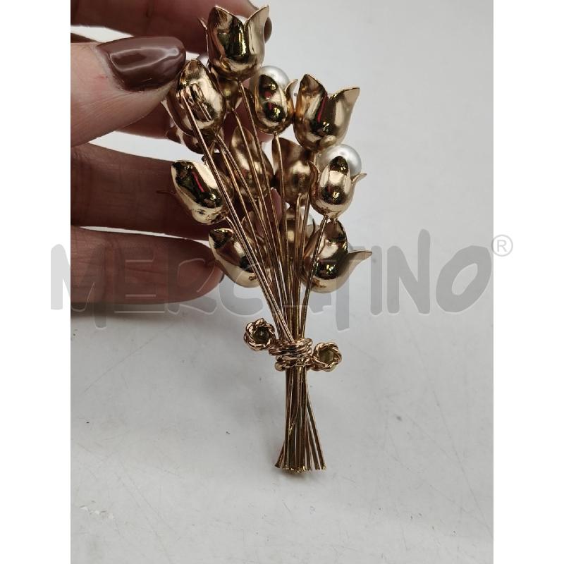 SPILLA MAXI BOUQUET DOR BOCCIOLI PERLE  | Mercatino dell'Usato Roma talenti 4