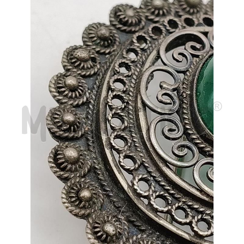 SPILLA MAXI OVALE RICCILI PIETRA VERDE | Mercatino dell'Usato Roma talenti 2
