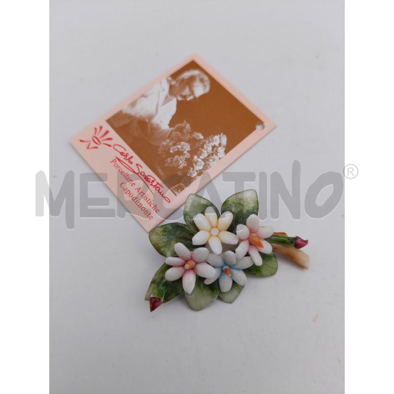 SPILLA PORCELLANA CAPODIMONTE BOUQUET  | Mercatino dell'Usato Roma talenti 1