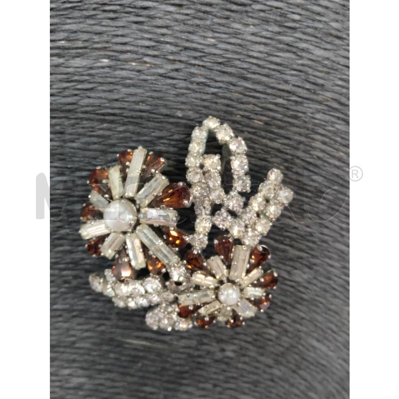 SPILLA VINT FIORI 2 MARR RAMI STRASS BIA | Mercatino dell'Usato Roma talenti 5