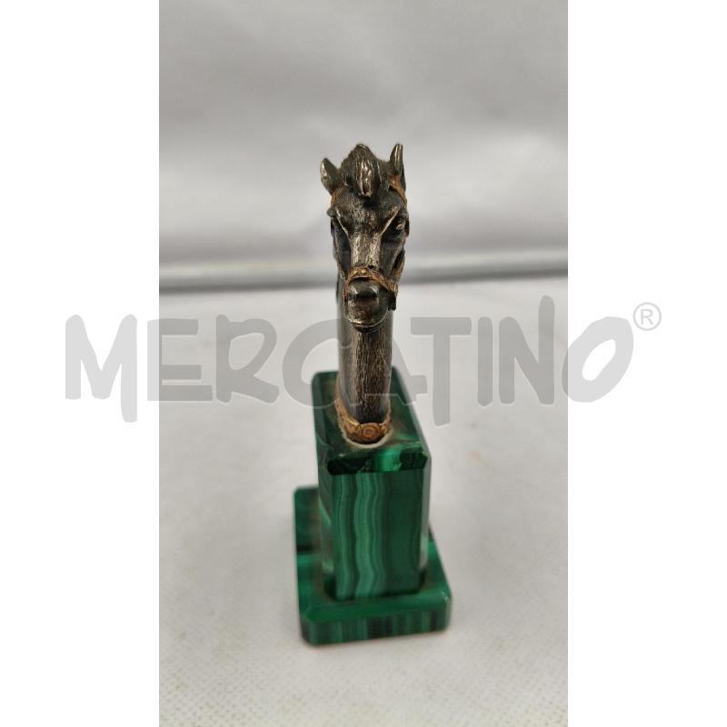 STATUINA CAVALLO BASE MALACHITE | Mercatino dell'Usato Roma talenti 2