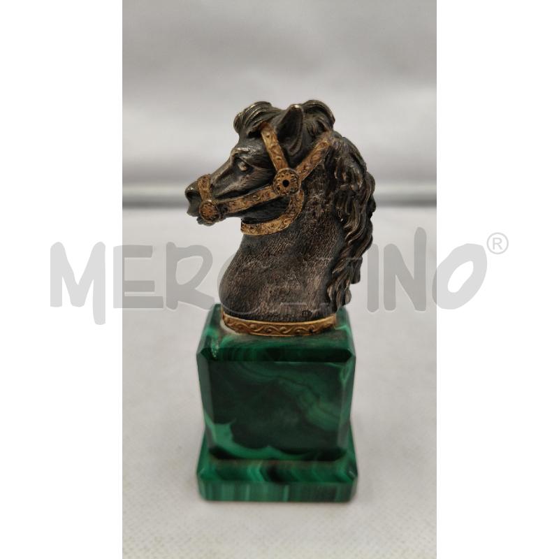 STATUINA CAVALLO BASE MALACHITE | Mercatino dell'Usato Roma talenti 3