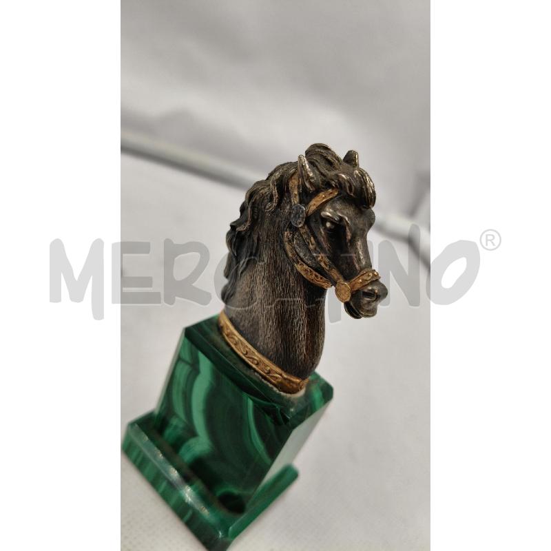 STATUINA CAVALLO BASE MALACHITE | Mercatino dell'Usato Roma talenti 4
