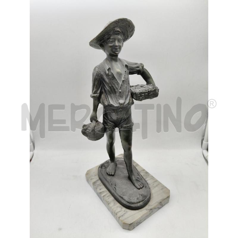 STATUINA PESCATORE ANTIMONIO  | Mercatino dell'Usato Roma talenti 1