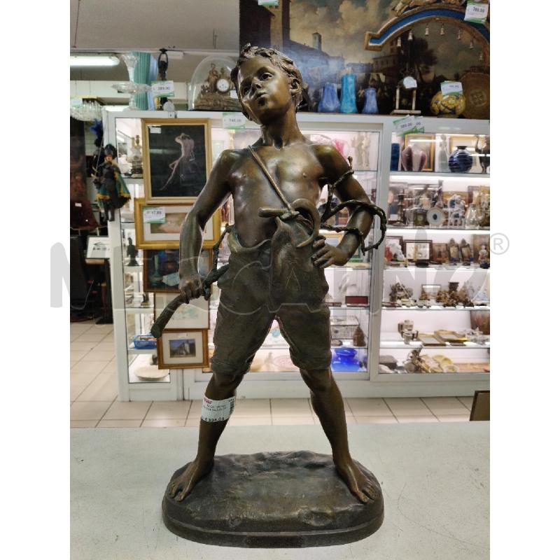 STATUINA SCUGNIZZO BRONZO  | Mercatino dell'Usato Roma talenti 1
