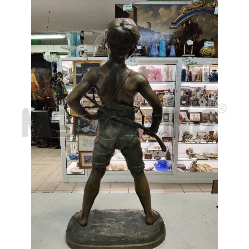 STATUINA SCUGNIZZO BRONZO  | Mercatino dell'Usato Roma talenti 3