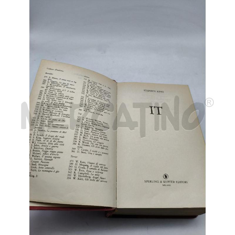 STEPHEN KING IT PRIMA ED 1987 DA RIV | Mercatino dell'Usato Roma talenti 5