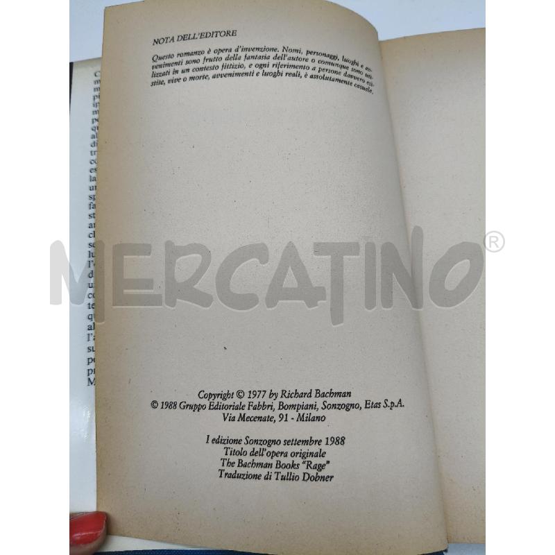 STEPHEN KING OSESSIONE SONZOGNO 1988 | Mercatino dell'Usato Roma talenti 4