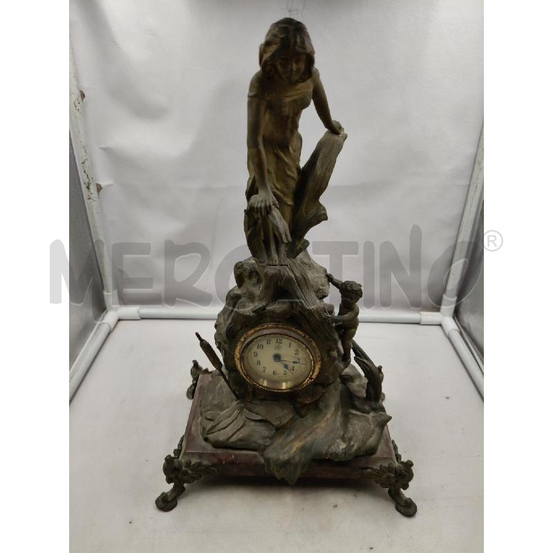 SVEGLIA BRONZO LIBERTY FIGURA FEMMINILE  | Mercatino dell'Usato Roma talenti 1