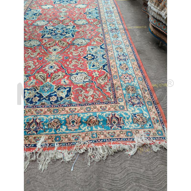 TAPPETO FIORI BORDO AZZURO 300X185CM | Mercatino dell'Usato Roma talenti 3