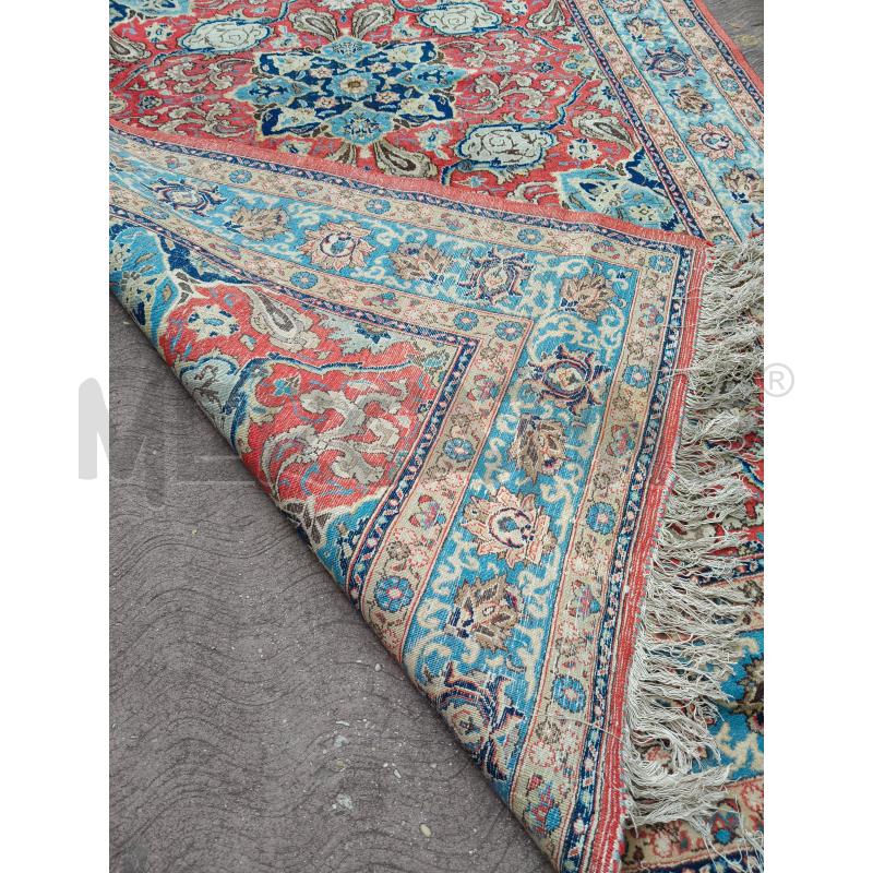 TAPPETO FIORI BORDO AZZURO 300X185CM | Mercatino dell'Usato Roma talenti 4
