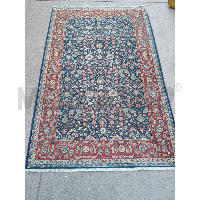 TAPPETO RETT SFONDO BLU FIORI 200X130CM | Mercatino dell'Usato Roma talenti 1