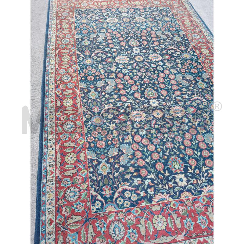 TAPPETO RETT SFONDO BLU FIORI 200X130CM | Mercatino dell'Usato Roma talenti 2