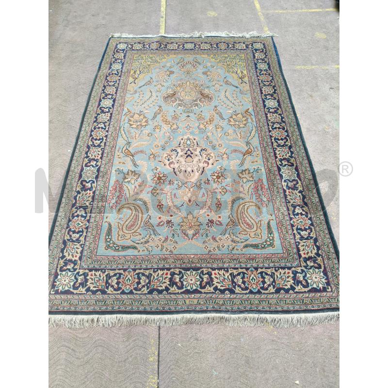 TAPPETO SFONDO AZZURO UCCELLI 260X160CM | Mercatino dell'Usato Roma talenti 1