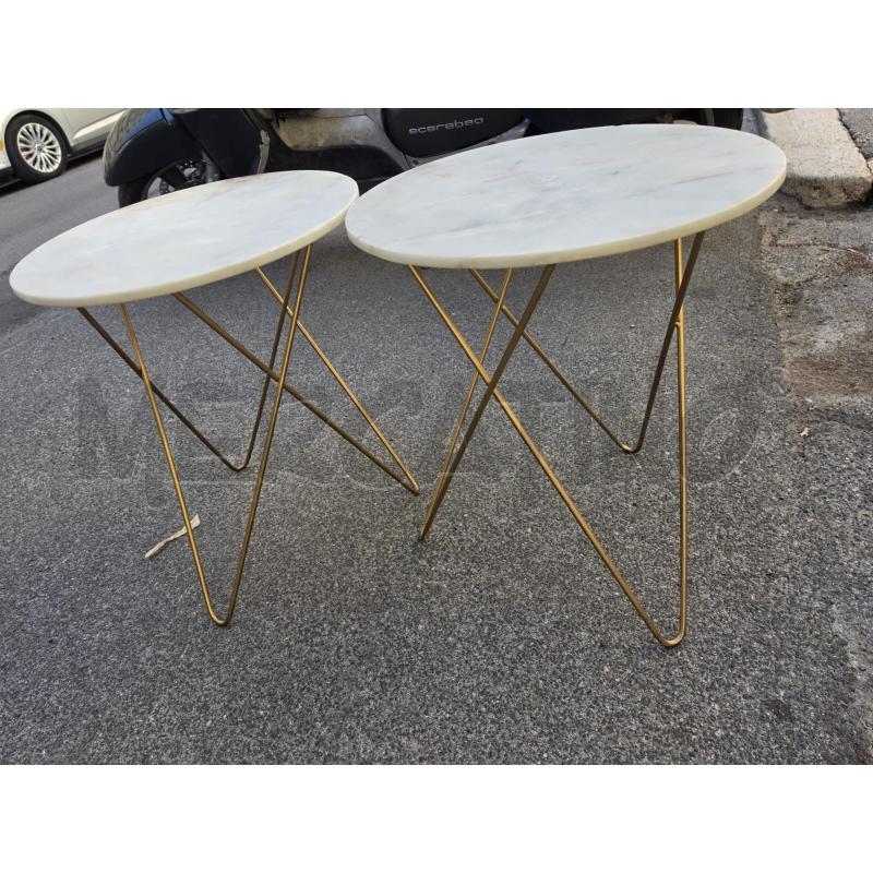 TAVOLINO MET DOR P/MARMO TONDO | Mercatino dell'Usato Roma talenti 2