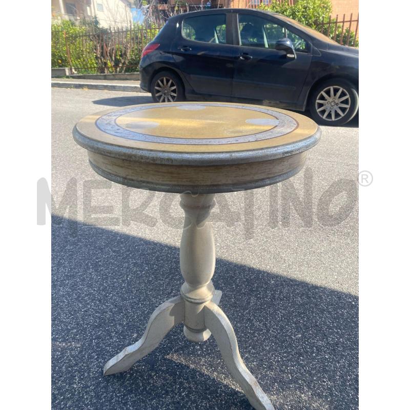 TAVOLINO TONDO LEGNO SHABBY | Mercatino dell'Usato Roma talenti 3