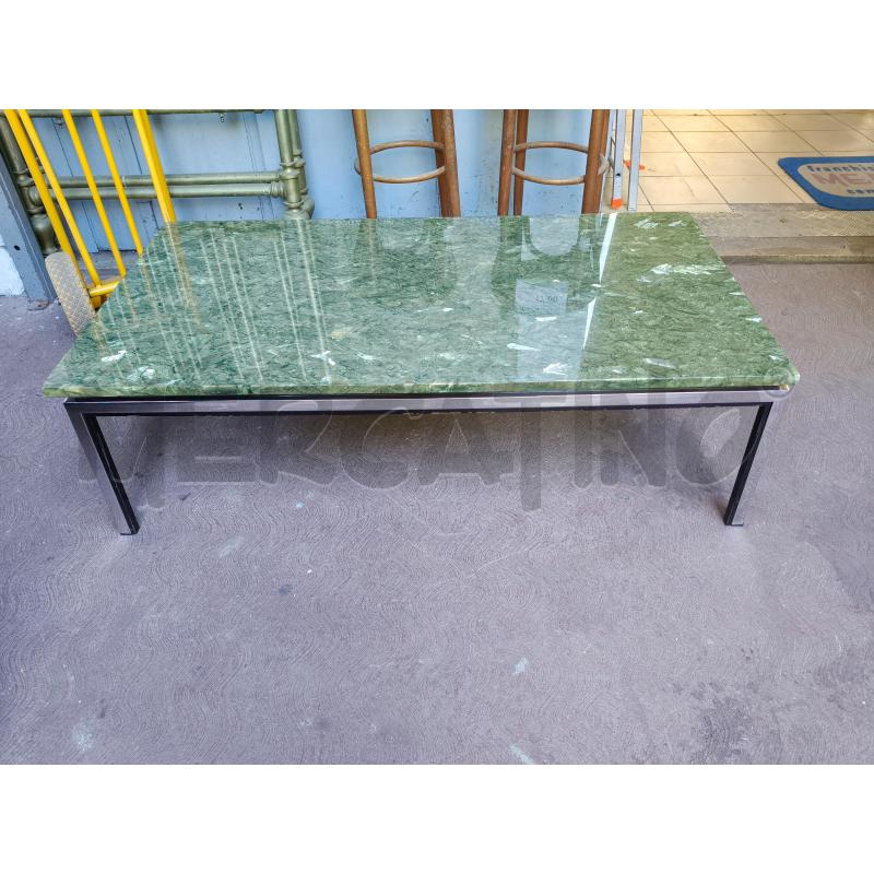 TAVOLO BASSO CROMO P/MARMO VERDE | Mercatino dell'Usato Roma talenti 1