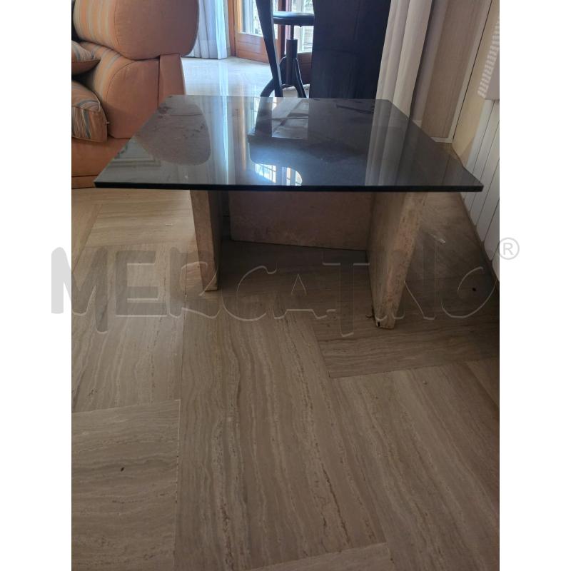 TAVOLO BASSO TRAVERTINO P/ VETRO  | Mercatino dell'Usato Roma talenti 2
