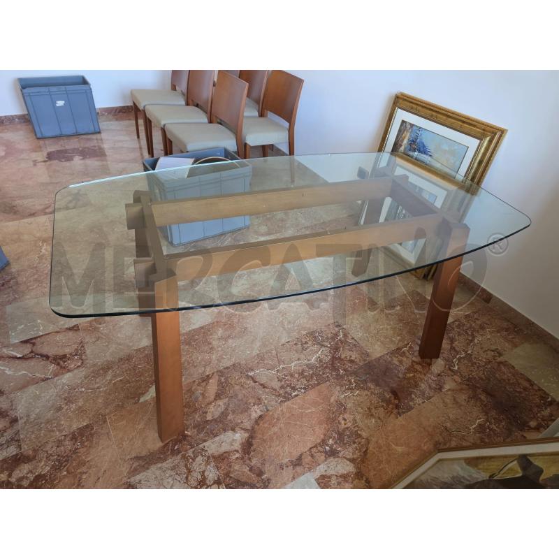 TAVOLO CILIEGIO P/VETRO RETT CALLIGARIS | Mercatino dell'Usato Roma talenti 1