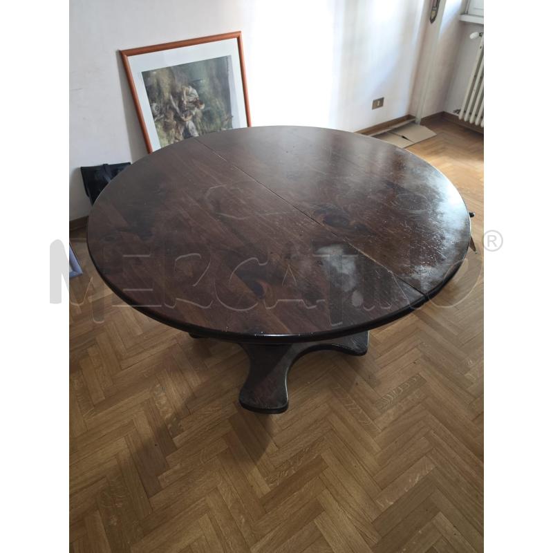 TAVOLO LEGNO TONDO OLD AMERICA  | Mercatino dell'Usato Roma talenti 1
