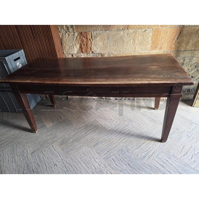 TAVOLO RETTANGOLARE EPOCA LEGNO MASSELLO DA RIV  | Mercatino dell'Usato Roma talenti 1