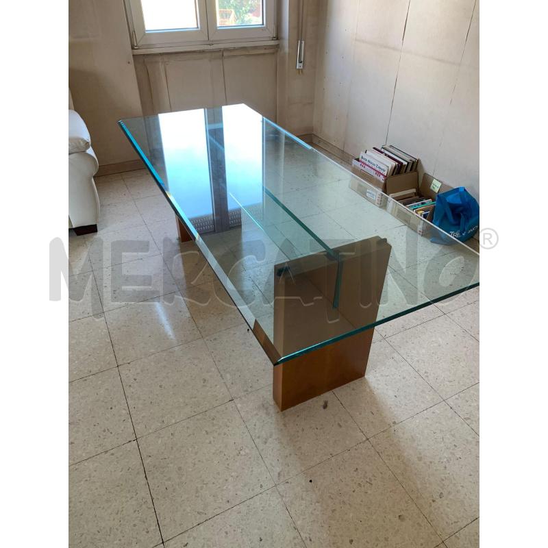 TAVOLO RETT B/CIL PIANO CRISTALLO | Mercatino dell'Usato Roma talenti 1