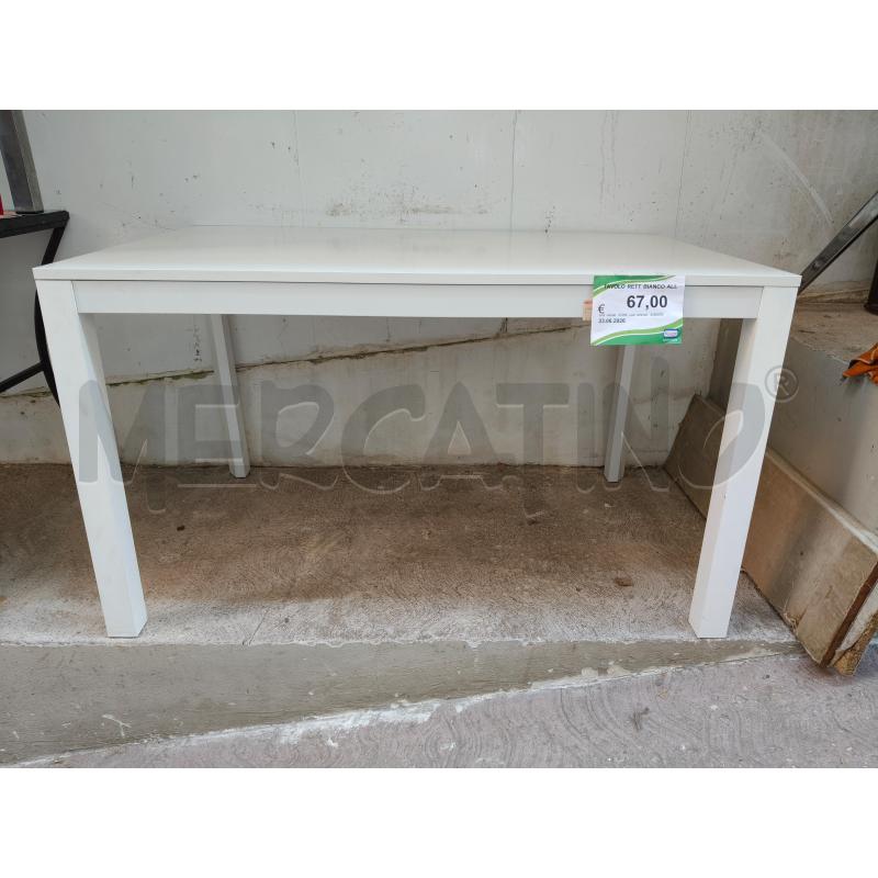 TAVOLO RETT BIANCO ALL | Mercatino dell'Usato Roma talenti 1