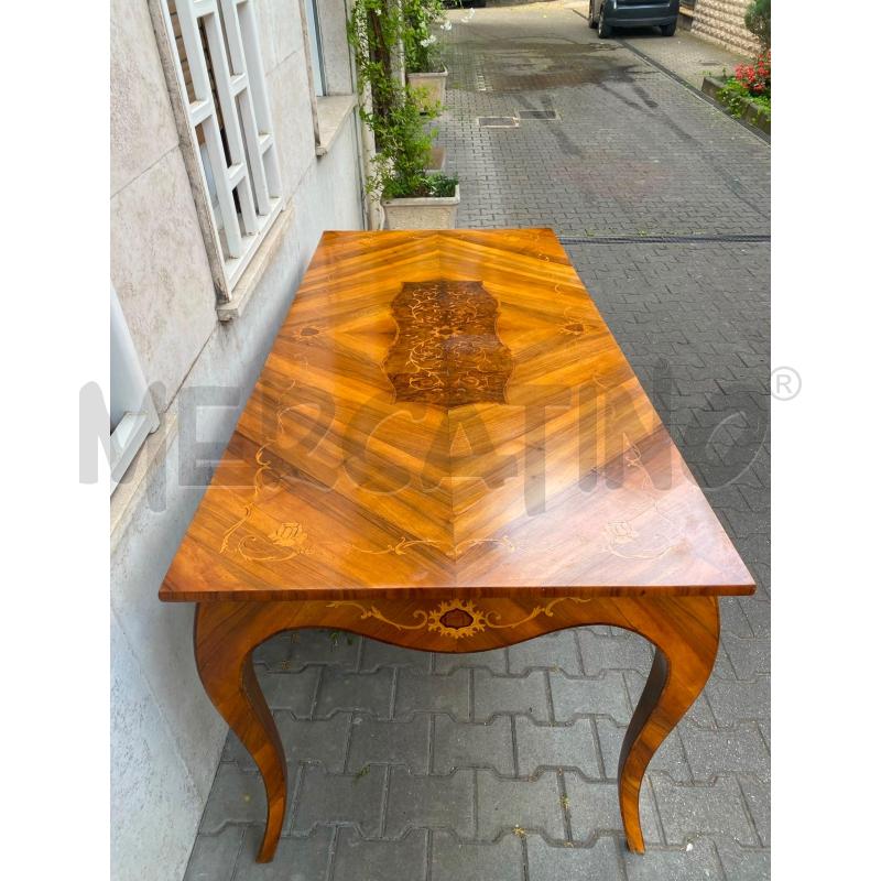 TAVOLO RETT LEGNO INTARS DA RIV | Mercatino dell'Usato Roma talenti 2